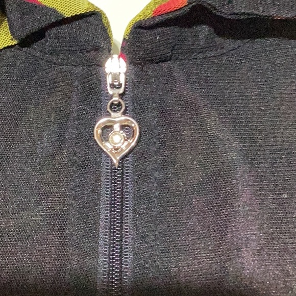 Valentina Rhinestone Embellished Sheer Zippered Blouse - Picture 2 of 6